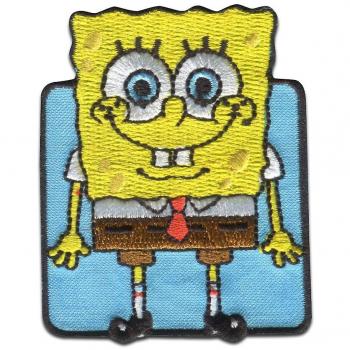 Parche Bordado Bob Esponja - Licencia Oficial, Infantil, Diseño Alegría Fondo de Bikini, Tamaño 5,1 x 6,7 cm - Moda The Happy Patch
