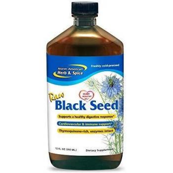 North American Herb & Spice Black Seed Oil - 355 mL - Cardiovascular, Digestive & Immune Support - Contains Wild, Mediterranean Oreganol P73 Oregano Oil - Non-GMO - 72 Total Servings