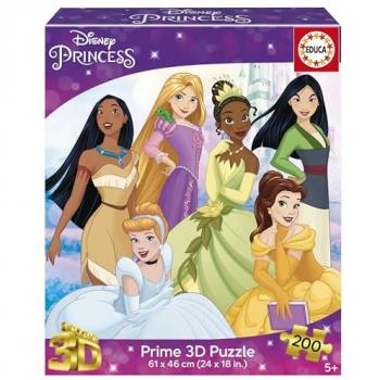 Puzzle 3D Lenticular Disney Princess 200 Piezas