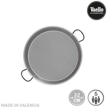 Paellera de Acero Pulido para Inducción y Vitrocerámica 32 cm