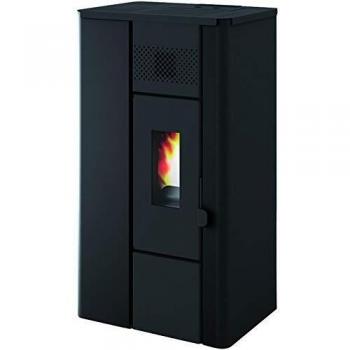 Estufa de Pellets Noa 6,3 kW Negra Gofrada
