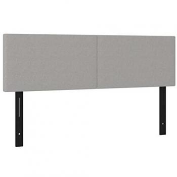 Cabeceros 2 unidades tela gris claro 72x5x78/88 cm Vidaxl Gris