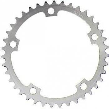Vuelta CNC Alu7075 Vuelta 5Brazos 130 mm 39D - Plato de ciclismo, color plata / negro