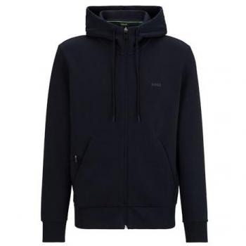 BOSS Jersey Saggy 10256713 Negro, Sudadera con Cremallera Hombres Azul Oscuro, Sudadera Saggy Marino 50506161 XXL Casual Algodón Manga Larga, BOSS Saggy Sudadera Dark Blue402