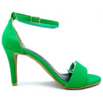 Sandalias de Mujer Daniela Vega Vestir 132R Verde - Diseño elegante, color verde, tacón medio, material sintético, suela antideslizante