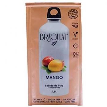 Bragulat Zumo Bebidas y Refrescos Instantáneas en Polvo Concentrado de Frutas, Mango - 15 Sobres