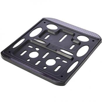 4R Quattroerre.it - 16107 - Portamatrículas Moto universales, Negro Carbono