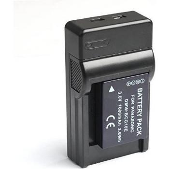BPS Batería de DMW-BCG10E + USB Rápido Cargador de Batería para Lumix DMC-TZ20 de Panasonic DMC-TZ6, DMC-TZ7, DMC-TZ30, Cámara Digital DMC-TZ31 para DMW BCG10E, BCG10E, BCG10E, Panasonic DMW-BCG10E, DMWBCG10E GK, BCG10PP Batería con Cables de Micro y