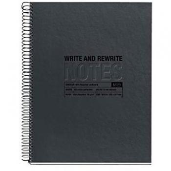 Cuaderno A5 Just Black 100% Reciclado, 120 Hojas, 80 g/m², Rayado Horizontal