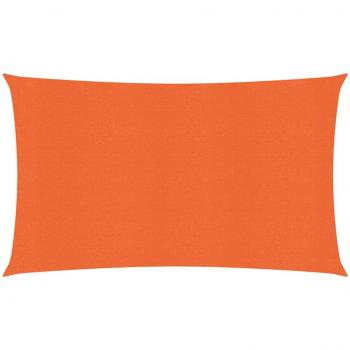 Toldo de vela HDPE naranja 160 g/m² 2x5 m