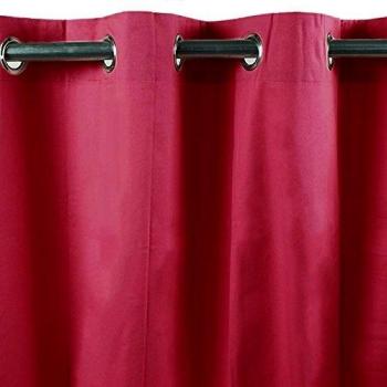 Cortina de algodón 100% TOILE DE TOSCANE - Rojo - 150 x 250 cm - Con ojales
