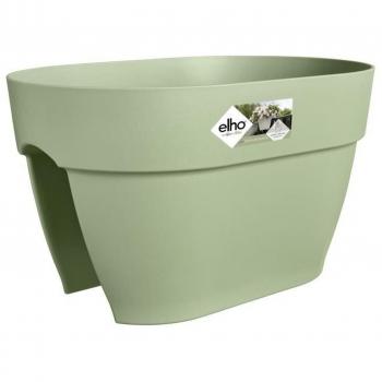 Maceta Elho Vibia Campana Flower Bridge 40 cm - Verde Pistacho - Jardinera para Balcón y Exterior - 26 x 39 x 22 cm