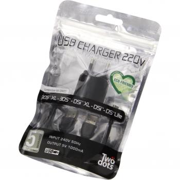 Cargador Compatible para Nintendo 3DS, 3DS XL, DSi y DSi XL - Two Dots