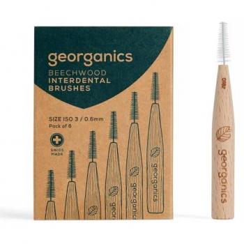 Cepillos interdentales de madera de haya - 3 unidades - Georganics