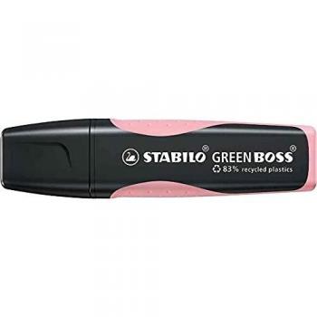 MARCADOR FLUORESCENTE GREEN BOSS PASTEL RUBOR ROSA STABILO 6070/129
