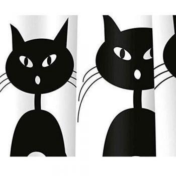 Gedy - Cortina G-Miao Blanco/Negro 180X200