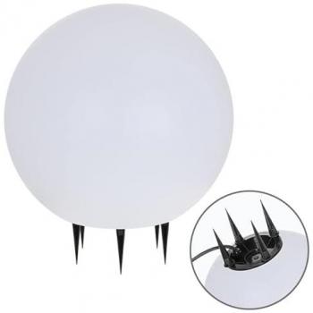 Bola de Luz Esférica con Estaca BONINA IP65 1xE27 46cm Blanco
