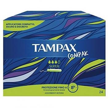 Tampax Compak Super Tampones x 24 cm con aplicador -
