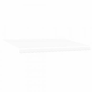 Toldo Retráctil Manual con LED Blanco 500x300 cm, Tela de Recambio para Estructura 5x3 m