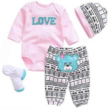 LLX Moda Ropa De Bebé Recién Nacido Reborn Baby Girl Doll Ropa para 20-22 Pulgadas 50-55 Cm Doll Gifts,A