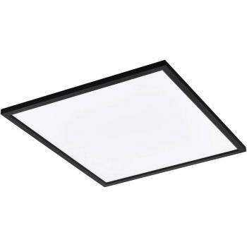 Plafoniera LED Smart CCT Salobrena-Z 59,5x59,5 cm negra con control de voz y aplicación, regulable y colores ajustables