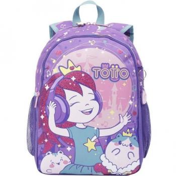 Mochila Escolar Totto Mediana Lena Morado