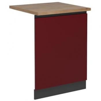 Panel frontal para lavavajillas R-Line, Rojo/Antracita, 60 cm, Efecto Roble