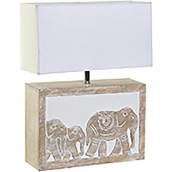 Lámpara de mesa mango poliéster 33x12x41 marrón