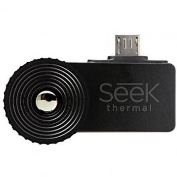 Seek Thermal Compact XR Cámara de imagen térmica de alcance extendido con conector USB y carcasa hermética protectora para dispositivos Android - Negro