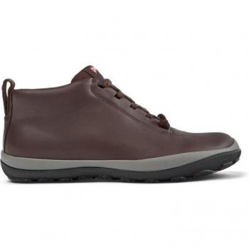 Camper Peu Pista GM Women's Leather Ankle Boots with Gore-Tex Technology in Burgundy, Size 37