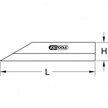 Regla de precisión KS Tools 300.0630, 50mm para pruebas de planicidad