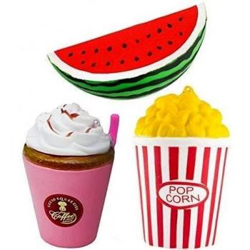 ZhengYue Squishy Kawaii Grandes Baratos Juguete Niños Squeeze Popcorn Sandía Café Squishy Slow Rising Pack Descompresión Juguetes Compresivos