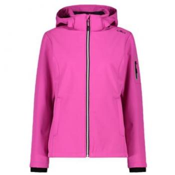CMP Chaqueta Softshell para mujer con capucha desmontable, modelo 39A5006, color rosa, talla XS