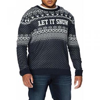 JACK & JONES JORJINGLE Knit Crew Neck Plus Jersey, Multicolor