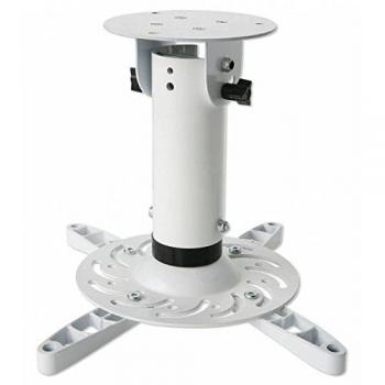 Soporte de Techo Universal para Proyector Techly, 20 cm de distancia, hasta 15 kg, color blanco