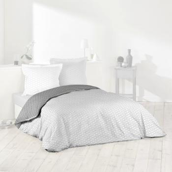 Douceur d 'Intérieur 1641526 Zodiac Funda de edredón de algodón gris/blanco 240 x 220 cm