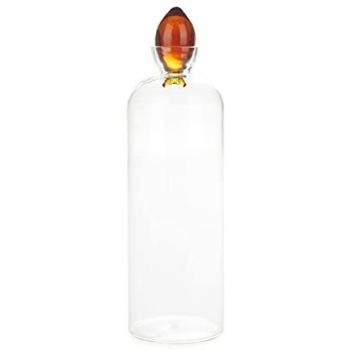Balvi Botella de Agua Gourami 1.1L Transparente con Tapón en Forma de Pez, Vidrio Borosilicato, Dimensiones: 30cm