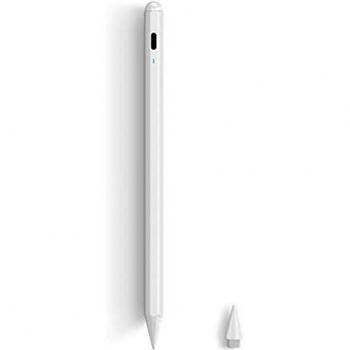 ESR Lápiz Táctil, Lápiz Capacitivo para iPad Recargable Compatible con iPad Pro 2021/2020&2018/iPad 8/iPad Air 4 2020/iPad 7/iPad Air 3/iPad Mini 5, Pintar Lápiz Digital,Blanco,La Mano No Interfiere