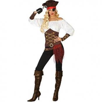 Disfraz de Pirata para Mujer M/L - Marrón Carnaval