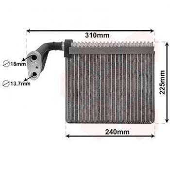 Evaporador de aire acondicionado VAN WEZEL 1800V426