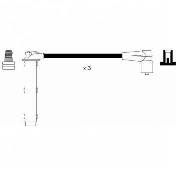 Cables de encendido NGK 7408 - Juego de cables de alta calidad, resistentes a altas temperaturas, con conectores precisos para un rendimiento óptimo del motor y fácil instalación