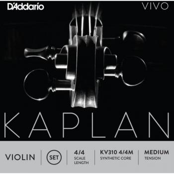 D'Addario Kaplan Vivo Medium Tension Violin String Set 4/4 Scale