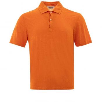 Gran Sasso Svelte Orange Linen Polo Shirt for the Modern Gentleman - IT50 | L