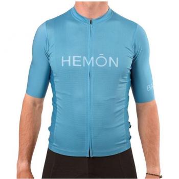 Maillot de ciclismo Hemon Basic m/c petrol hombre, Calcetines Hemon Socks Fedaia rojo - M