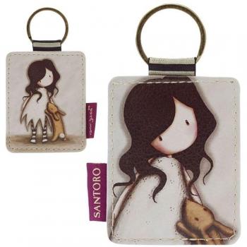 Gorjuss I Love You Little Rabbit Flat Rectangular Keyring by Gorjuss