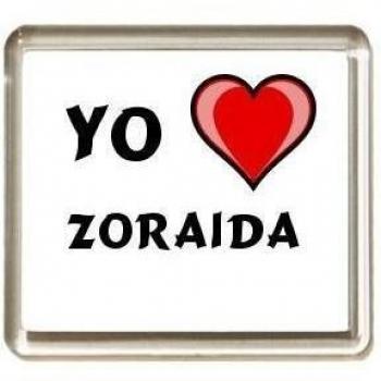 Iman de nevera con estampado Te quiero Zoraida