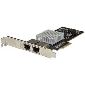 StarTech.com Tarjeta PCIe de Red con 2 Puertos 10G - NIC PCI Express 10GBASE-T & NBASE-T con Chipset Intel-X550AT 10/5/2,5/1GbE - Adaptador de Red Ethernet LAN Multi Gigabit