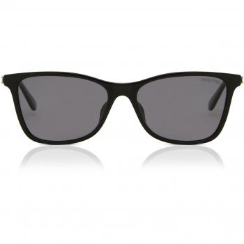 Swarovski SK6004F Asian Fit Polarized Women's Sunglasses Black Size 56