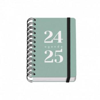 Dohe - Agenda Escolar 2024-2025 - Día por Página, Tamaño A6 (12x17 cm), Cierre Anillas y Goma, Español e Inglés, 4 Páginas de Pegatinas, Septiembre