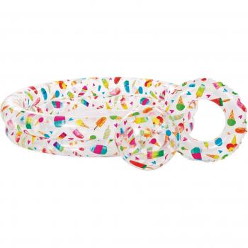 Intex Just So Fruity Pool Set - Piscina Hinchable Infantil 122x25 cm, Flotador de 51 cm y Pelota de Playa de 51 cm, Capacidad 150 Litros